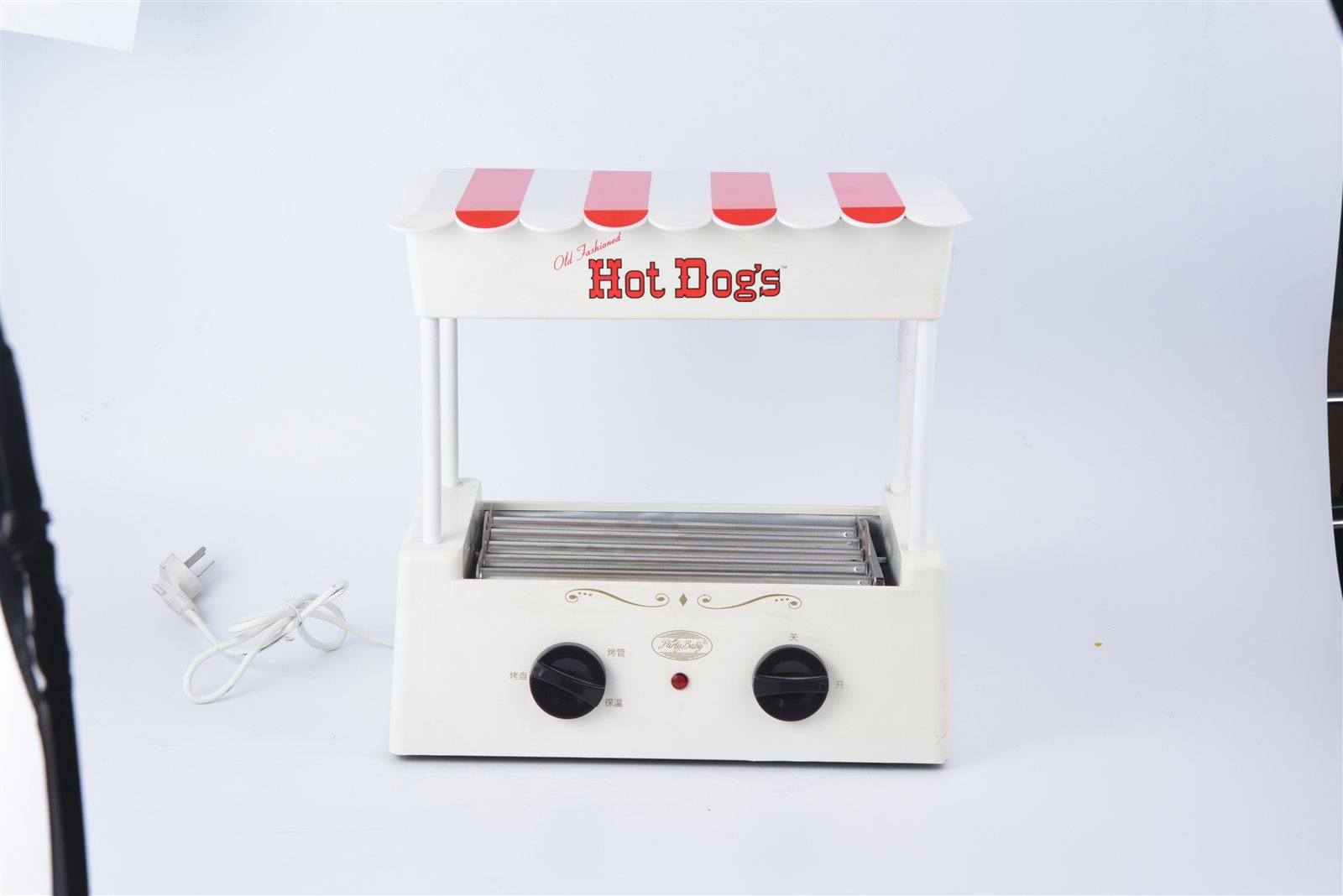 Hot Dog Roller White Red